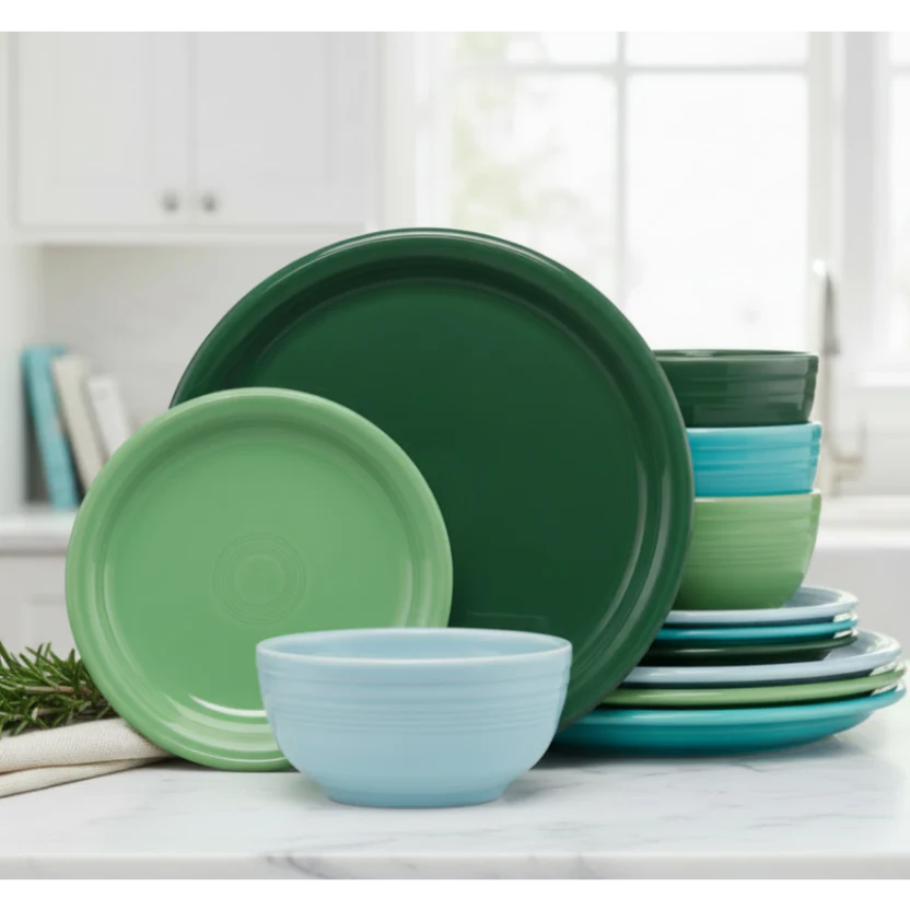 Mixed Aegean Bistro Coupe 12-Piece Dinnerware Set, Service for 4 - Image 3