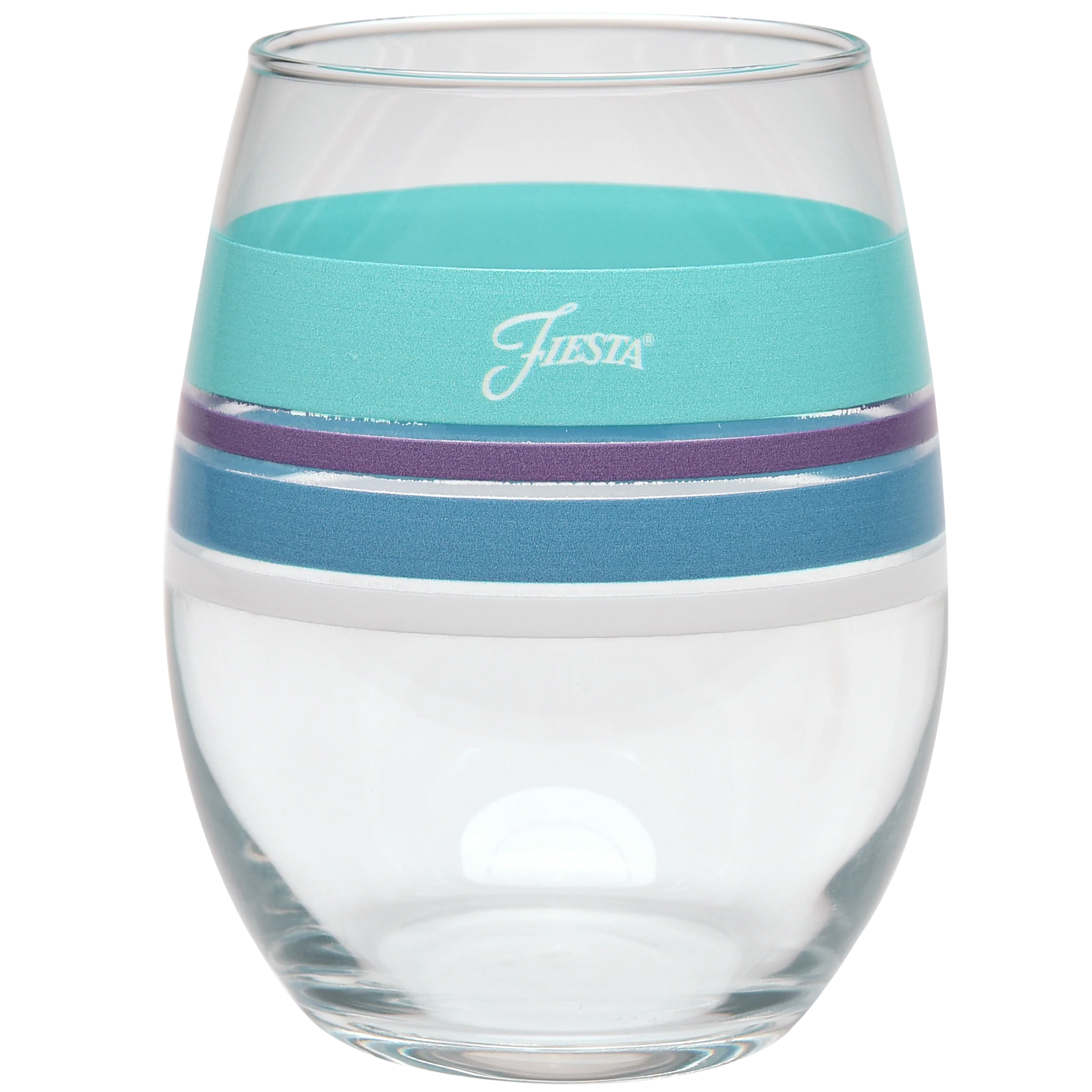 Retired 15 oz. Fiesta® Edgeline Stemless Wine Coastal – Set of 4 - Image 2