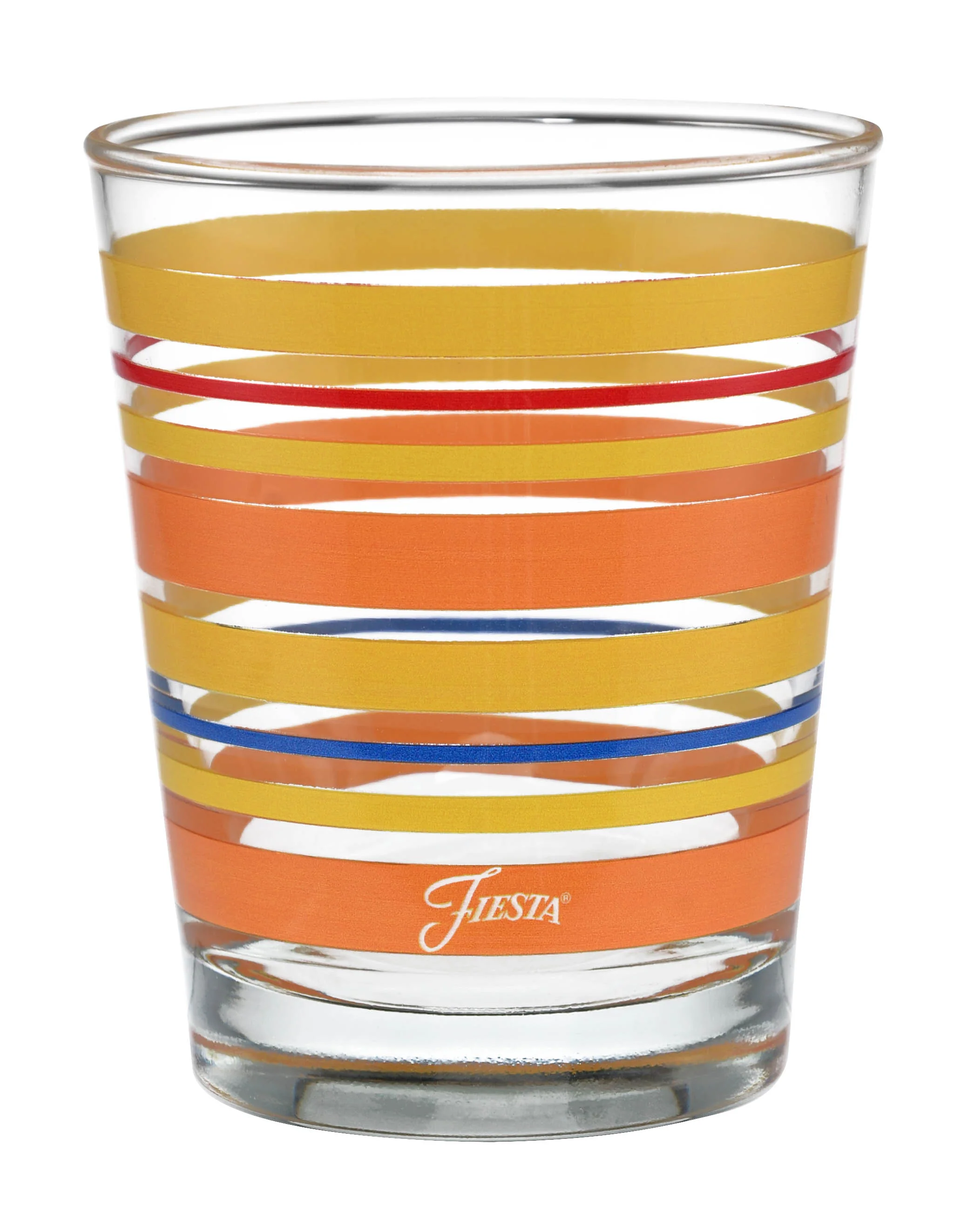 Retired 15 oz. Fiesta® Sienna Sunset Stripes Tapered Double Old Fashion – Set of 4