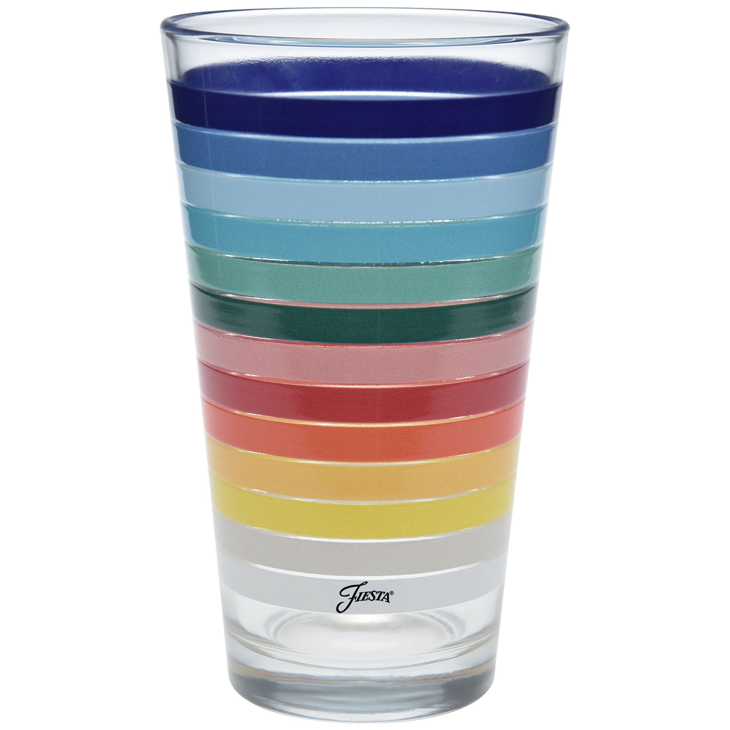16 oz. All Colors Stripe Cooler Glass - Set of 4 - Image 2