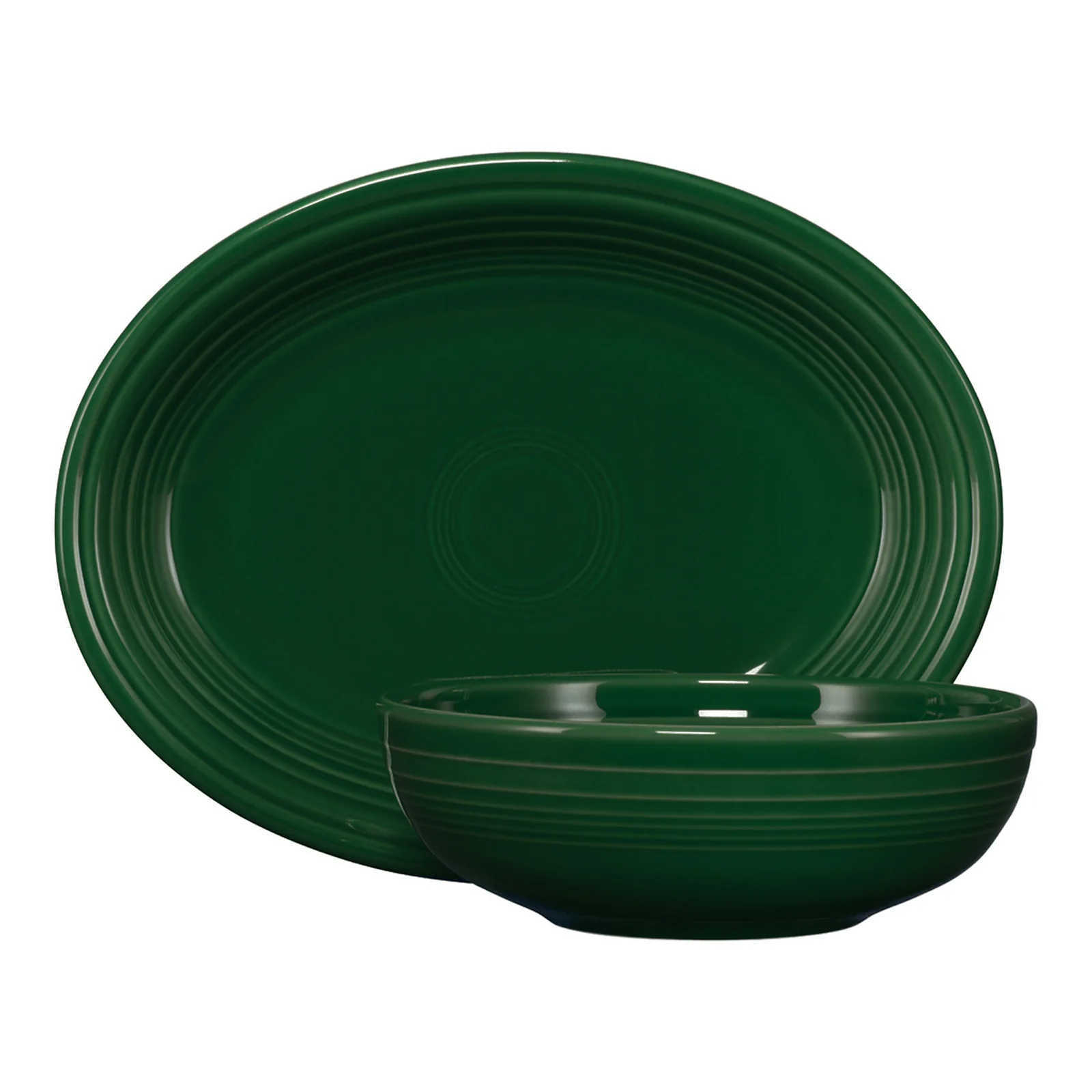 2-Piece Serve Set 11 5/8 Inch Oval Platter & 38 OZ Bistro Bowl - Image 7