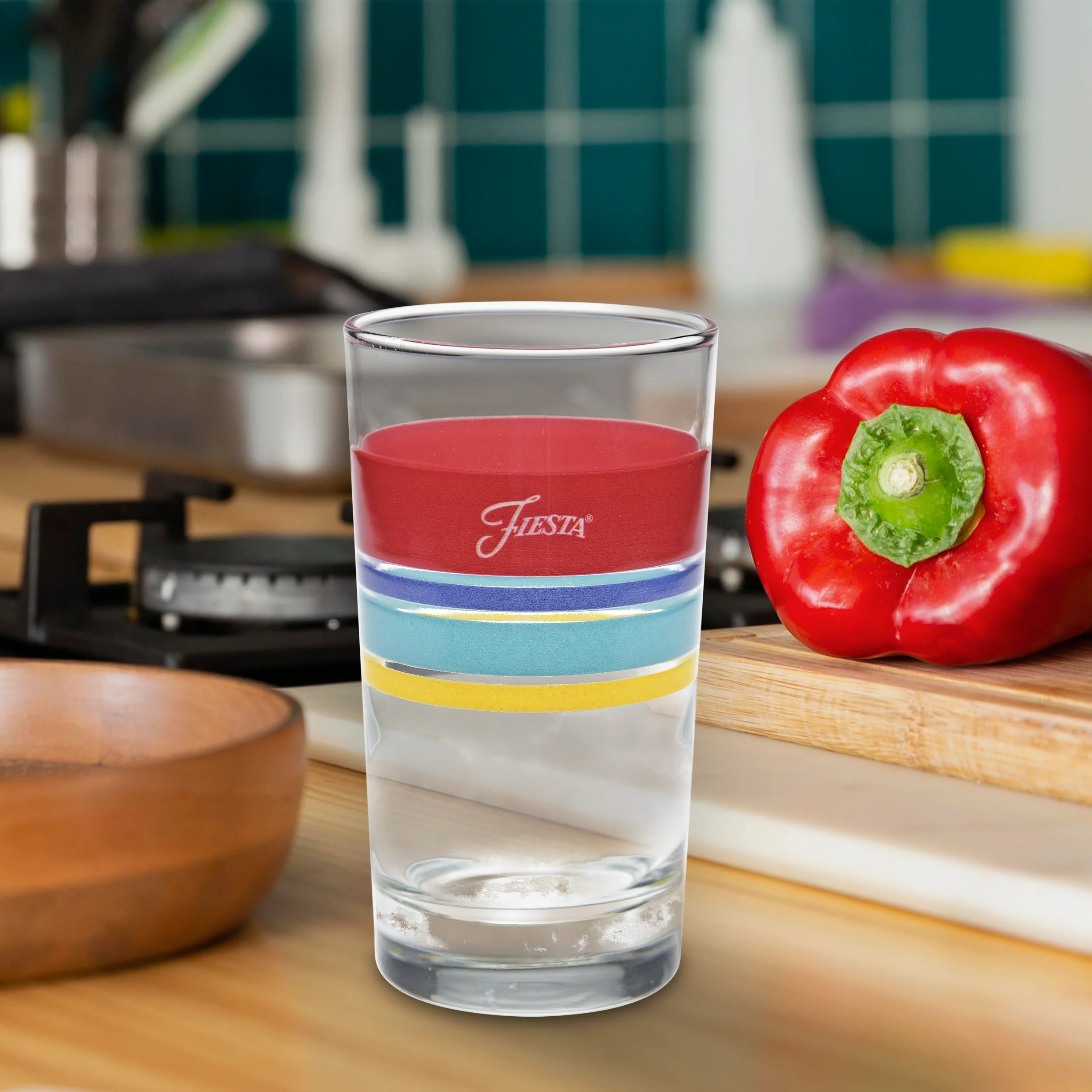 Vibrant 7 oz. Edgeline Juice Glass, Set of 4 - Image 3