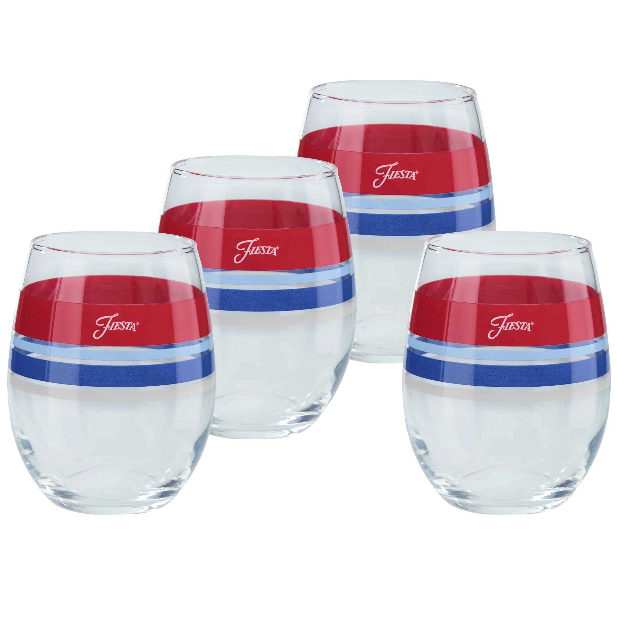 Americana 15 oz. Edgeline Stemless Wine – Set of 4