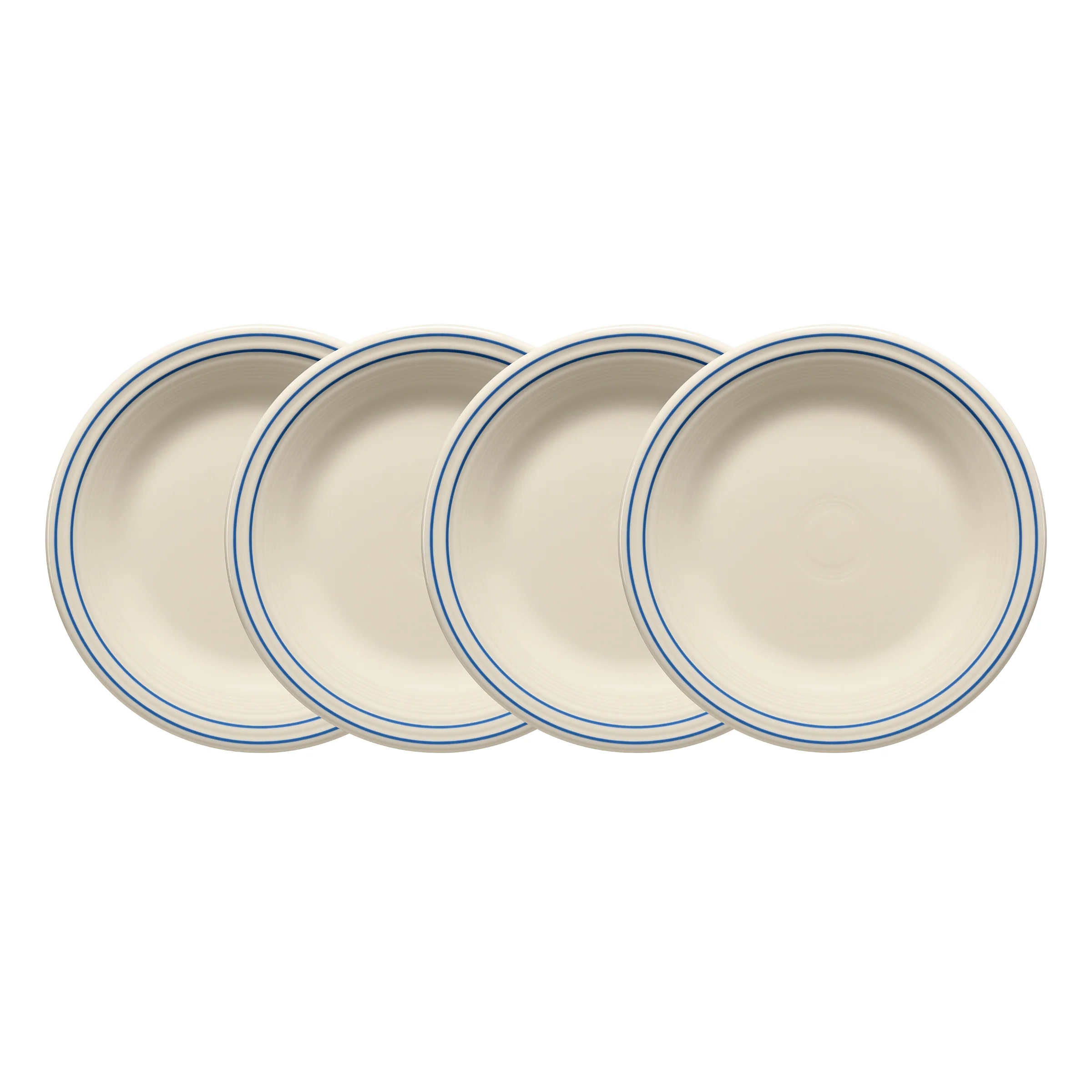 Americana Lapis Band Set of 4 Classic Rim 10 1/2-Inch Dinner Plates