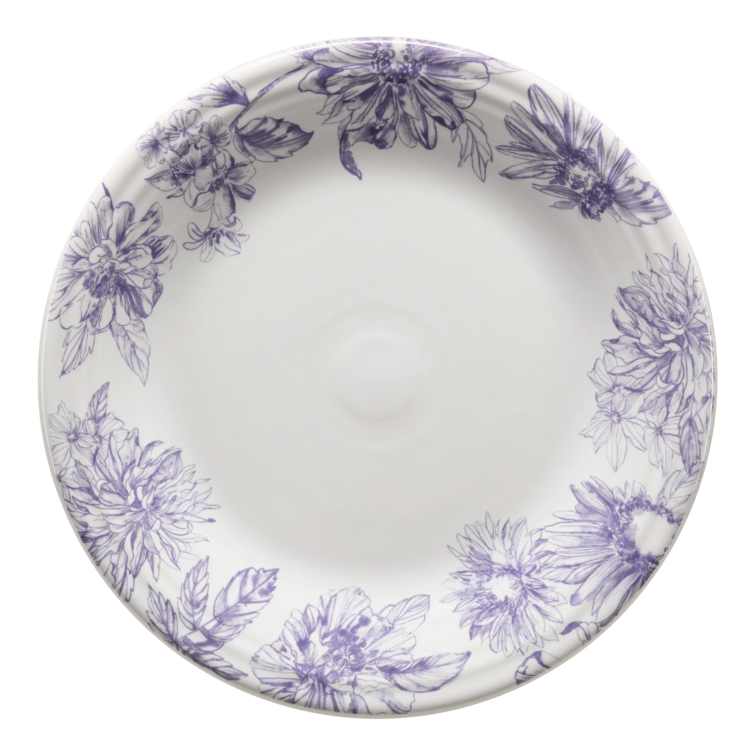 Botanical Floral Lavender Classic Rim 10 1/2 Inch Dinner Plate