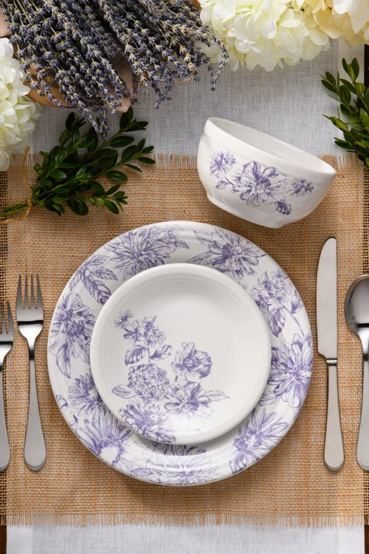 Botanical Floral Lavender Classic Rim 7 1/4 Inch Salad Plate - Image 2