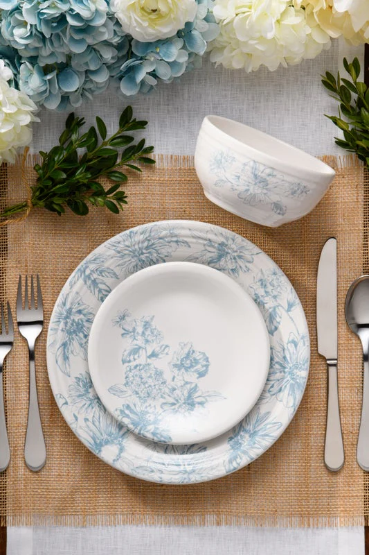 Botanical Floral Sky Classic Rim 10 1/2 Inch Dinner Plate - Image 2