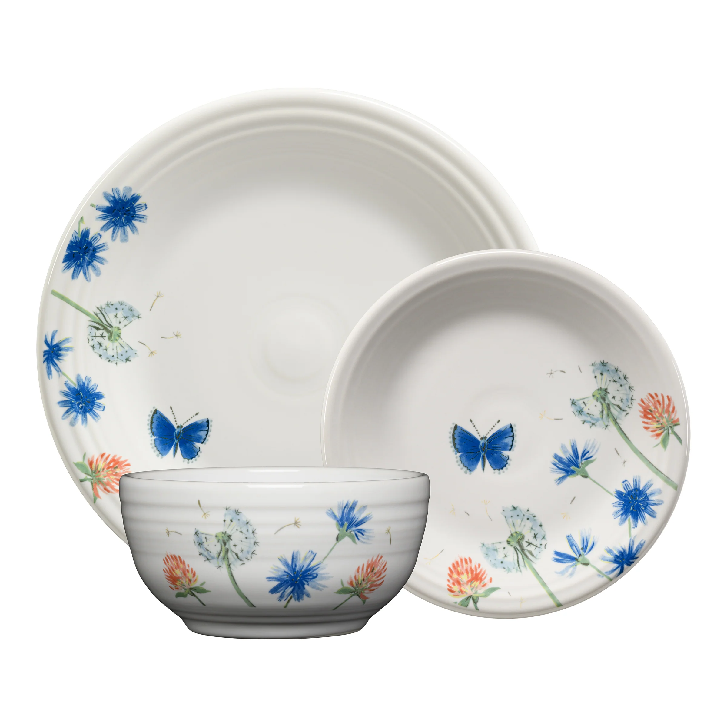 Breezy Floral Classic Bistro 3-Piece Place Setting, Service For 1