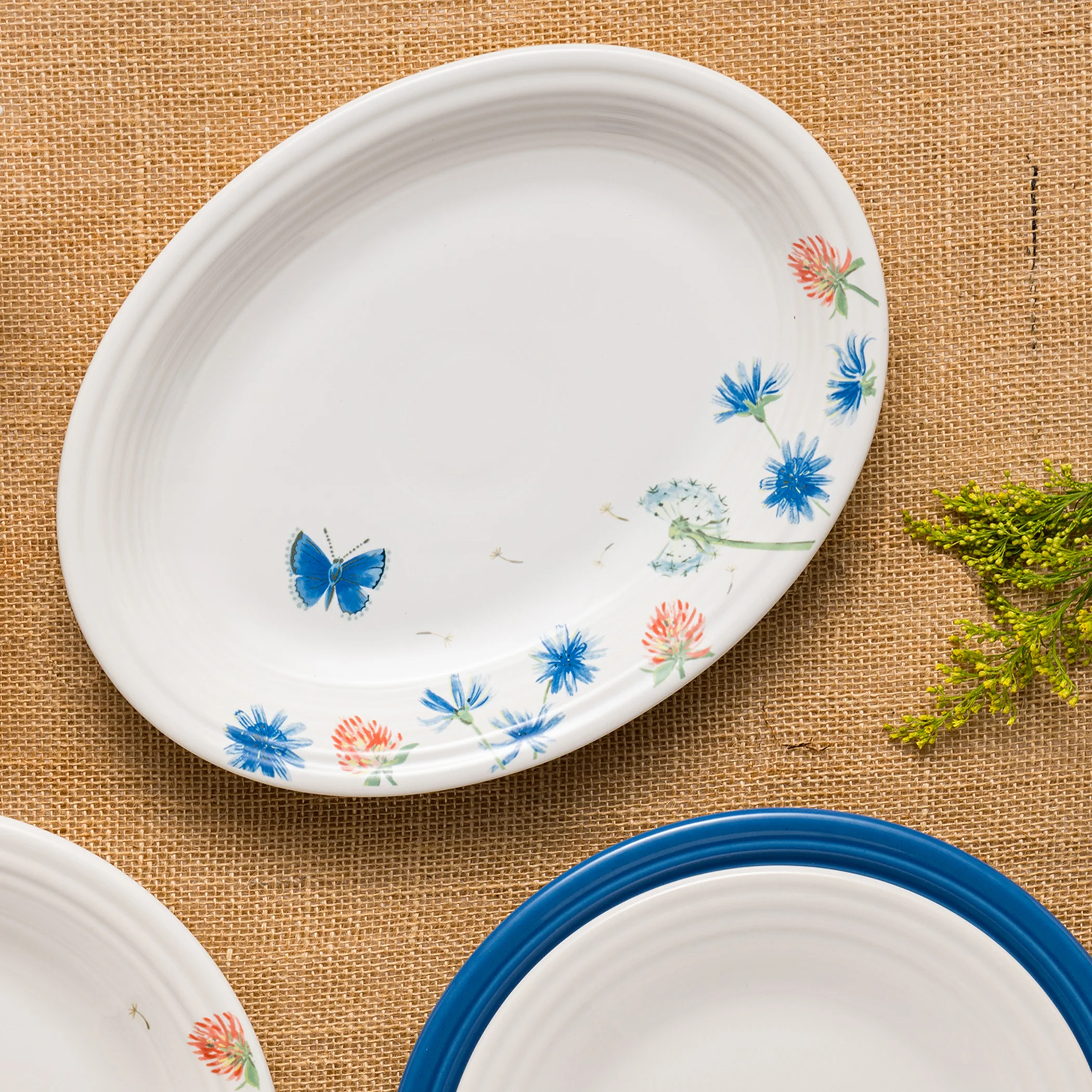 Breezy Floral 11 5/8 Inch Medium Oval Serving Platter - Image 2