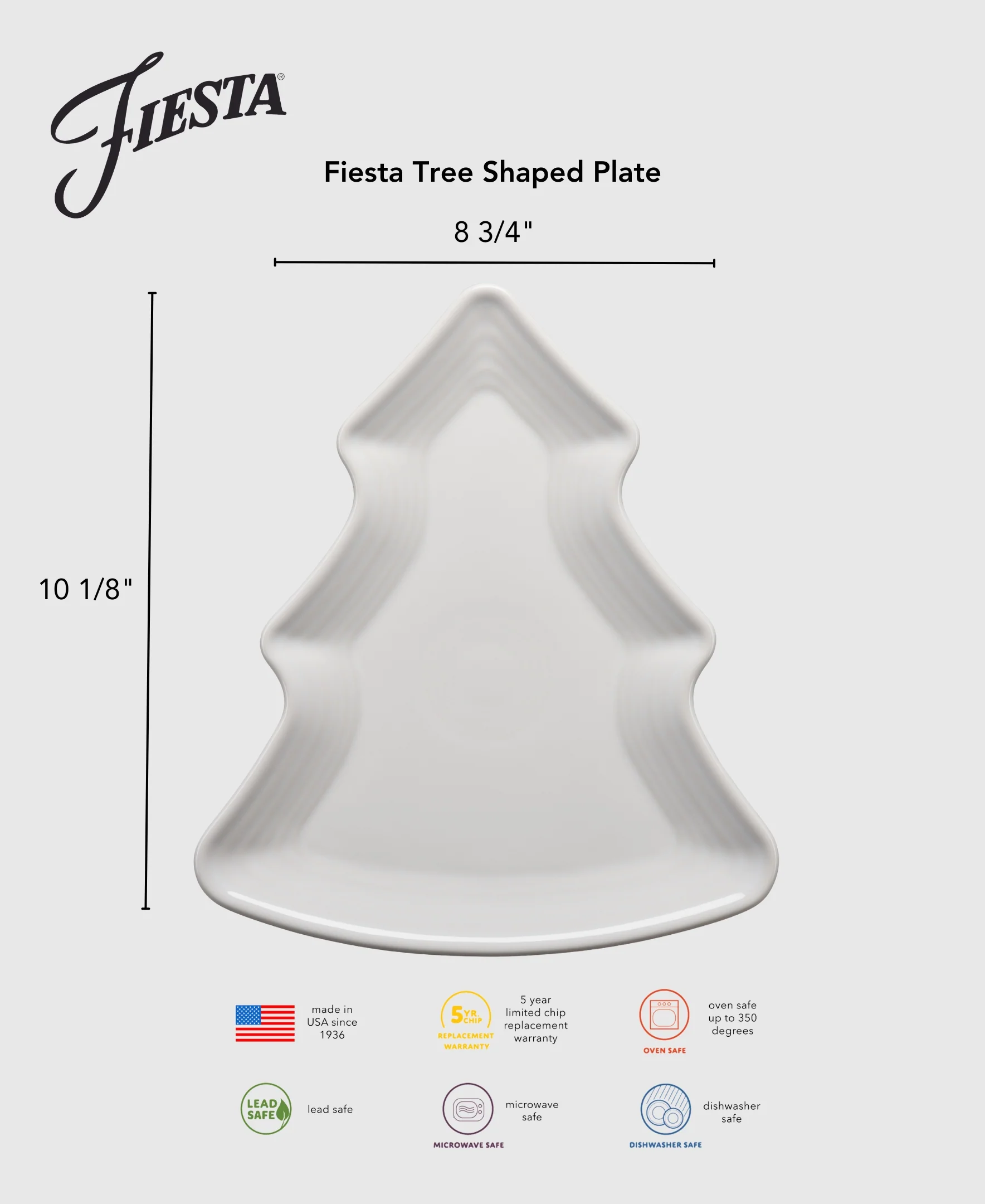 Tree Shaped Plate 10 1/8 Inch - Image 3