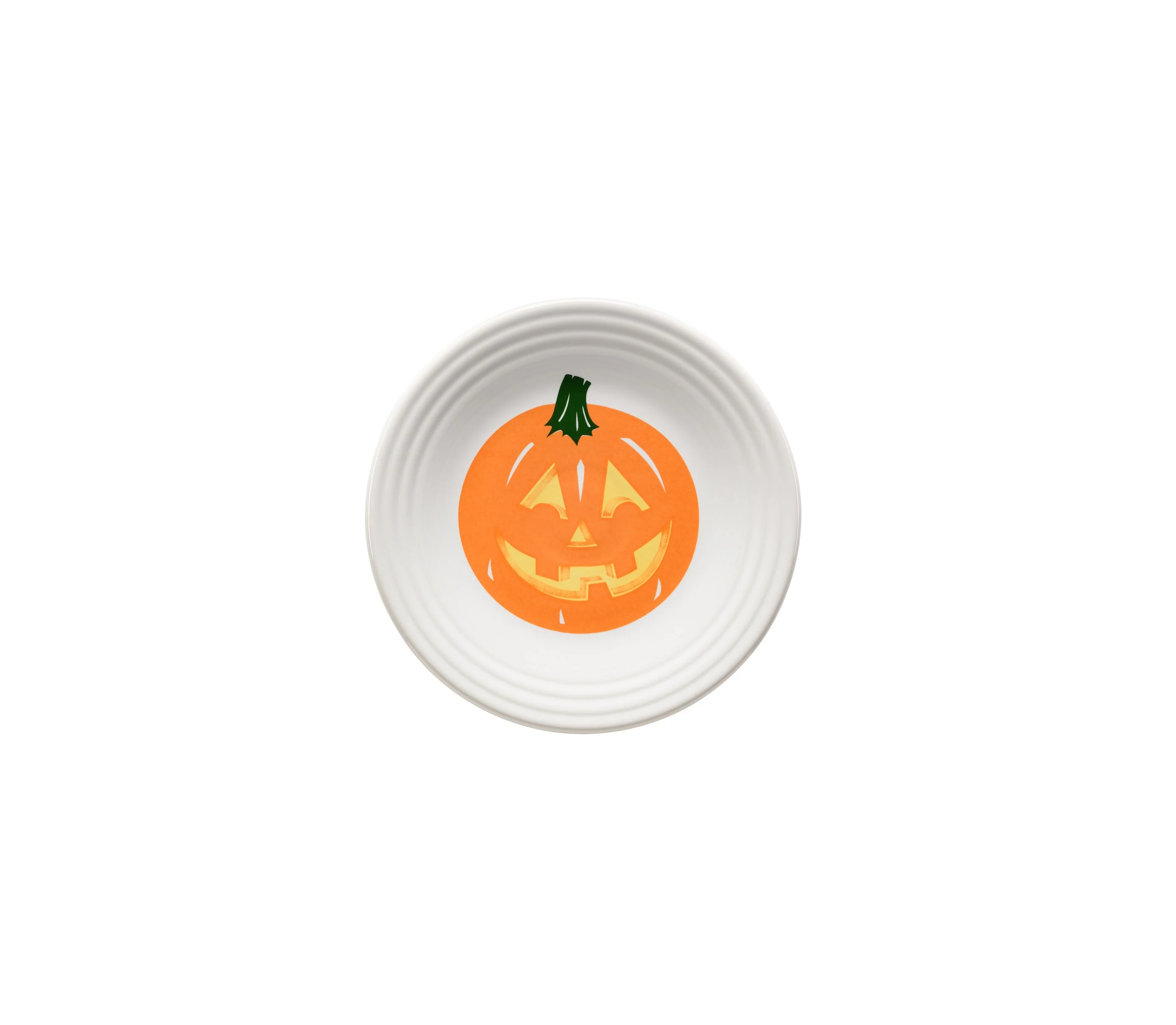 Jack-o-Lantern Pumpkin Classic Rim 6 1/8 Inch Appetizer Plate
