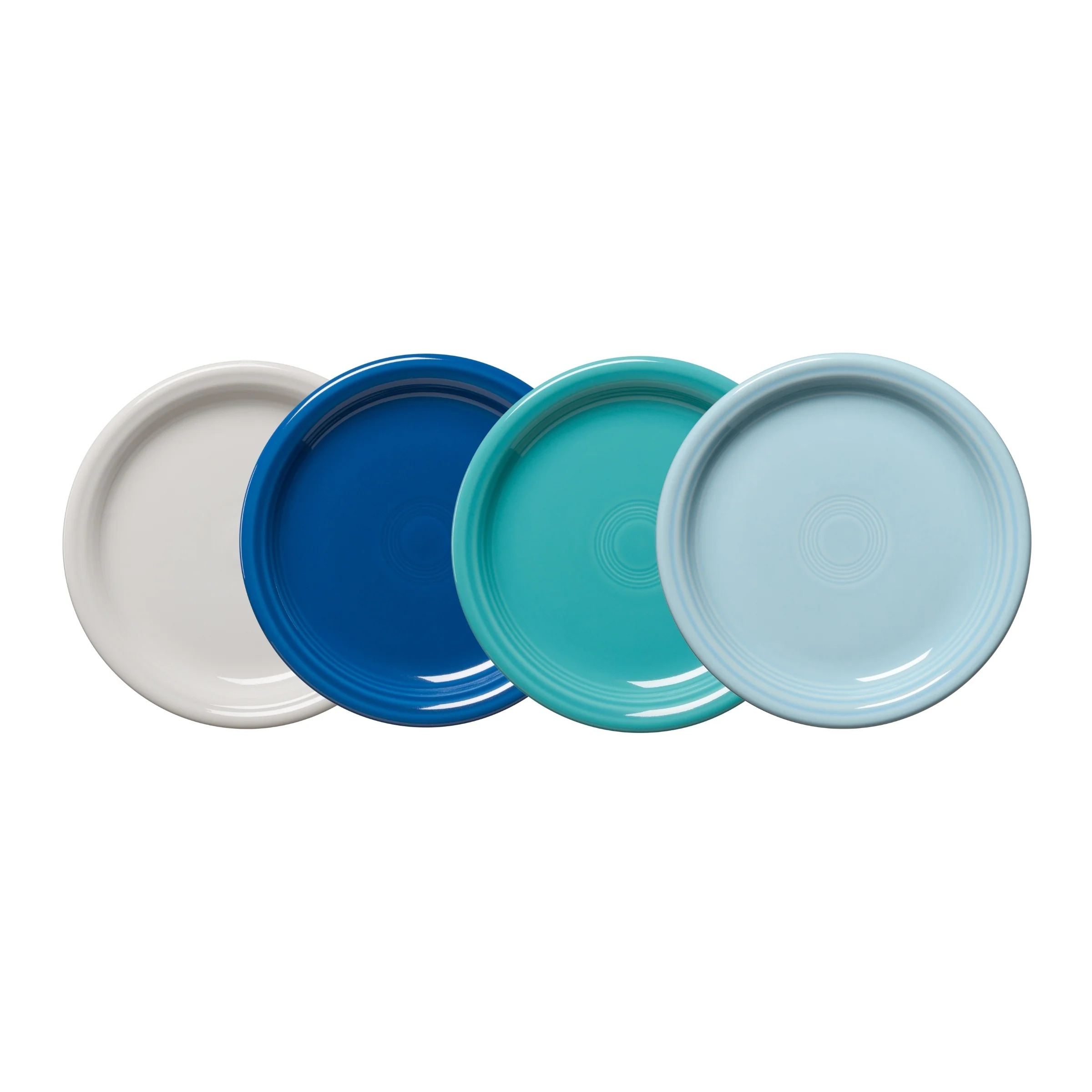 Mixed Coastal Blues Bistro Coupe 7 1/4 Inch Salad Plate, Set of 4