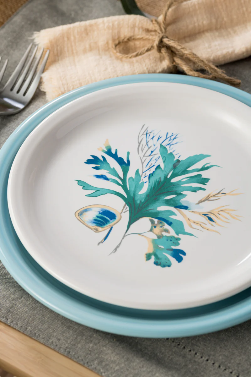 New Retired Coastal Shores Bistro Coupe 9 Inch Luncheon Plate - Image 2