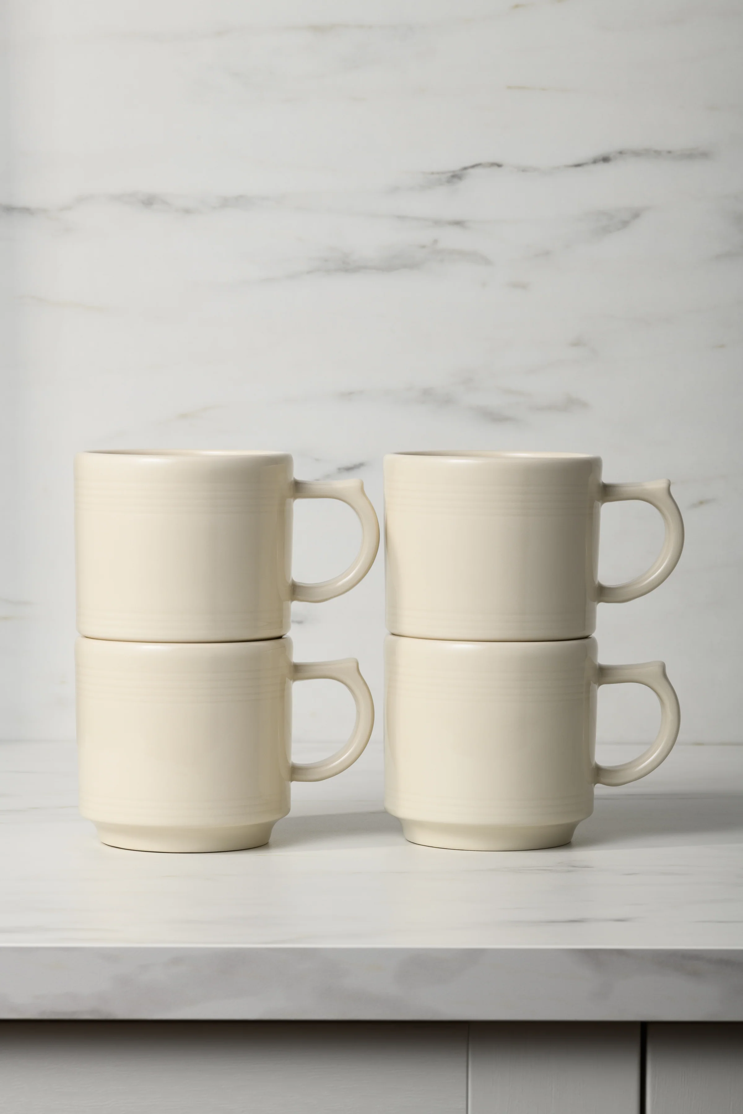 Linen 16 OZ Set of 4 Stackable Mug Set - Image 2