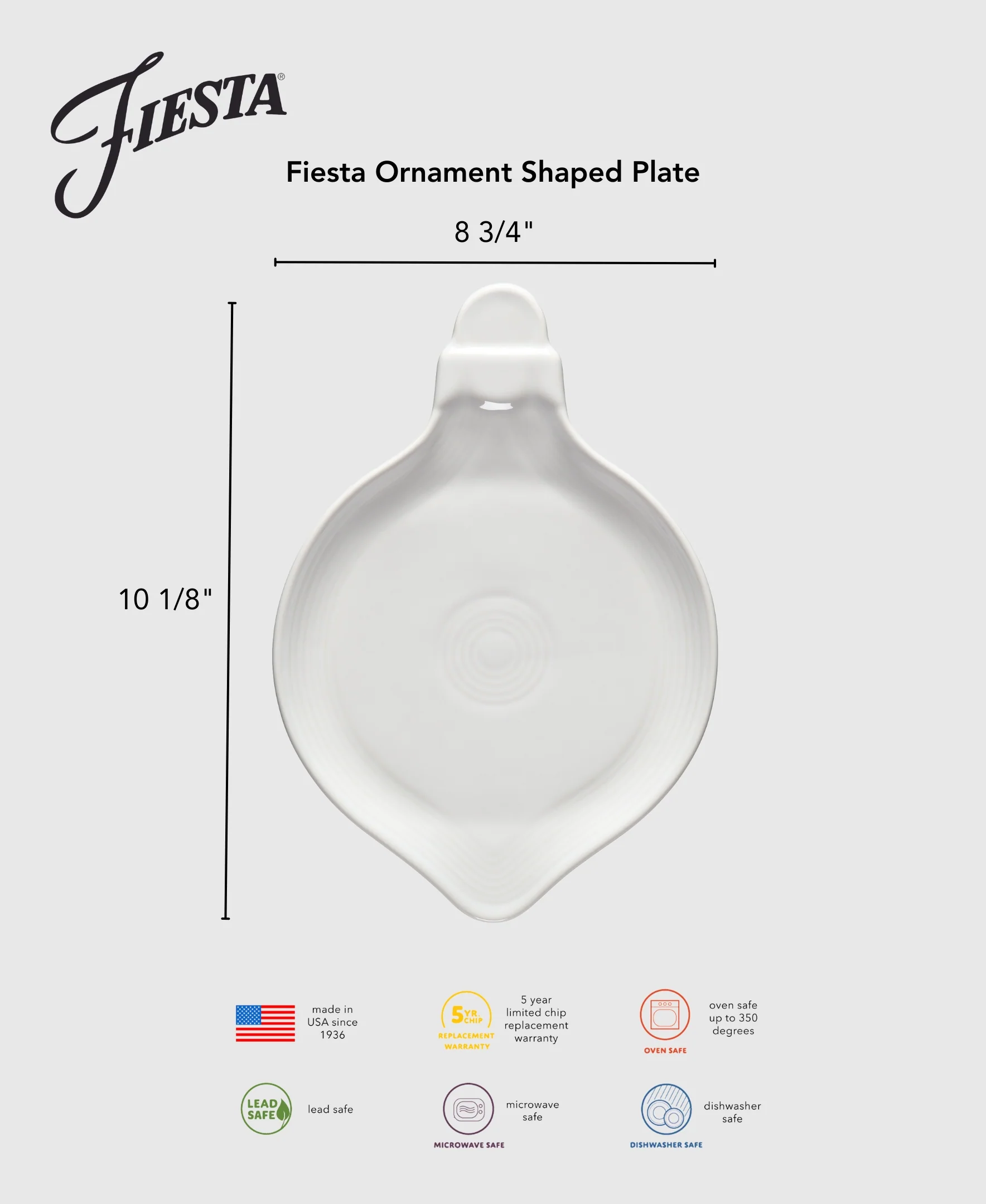 8 3/4 Inch Ornament Shaped Plate - Image 4