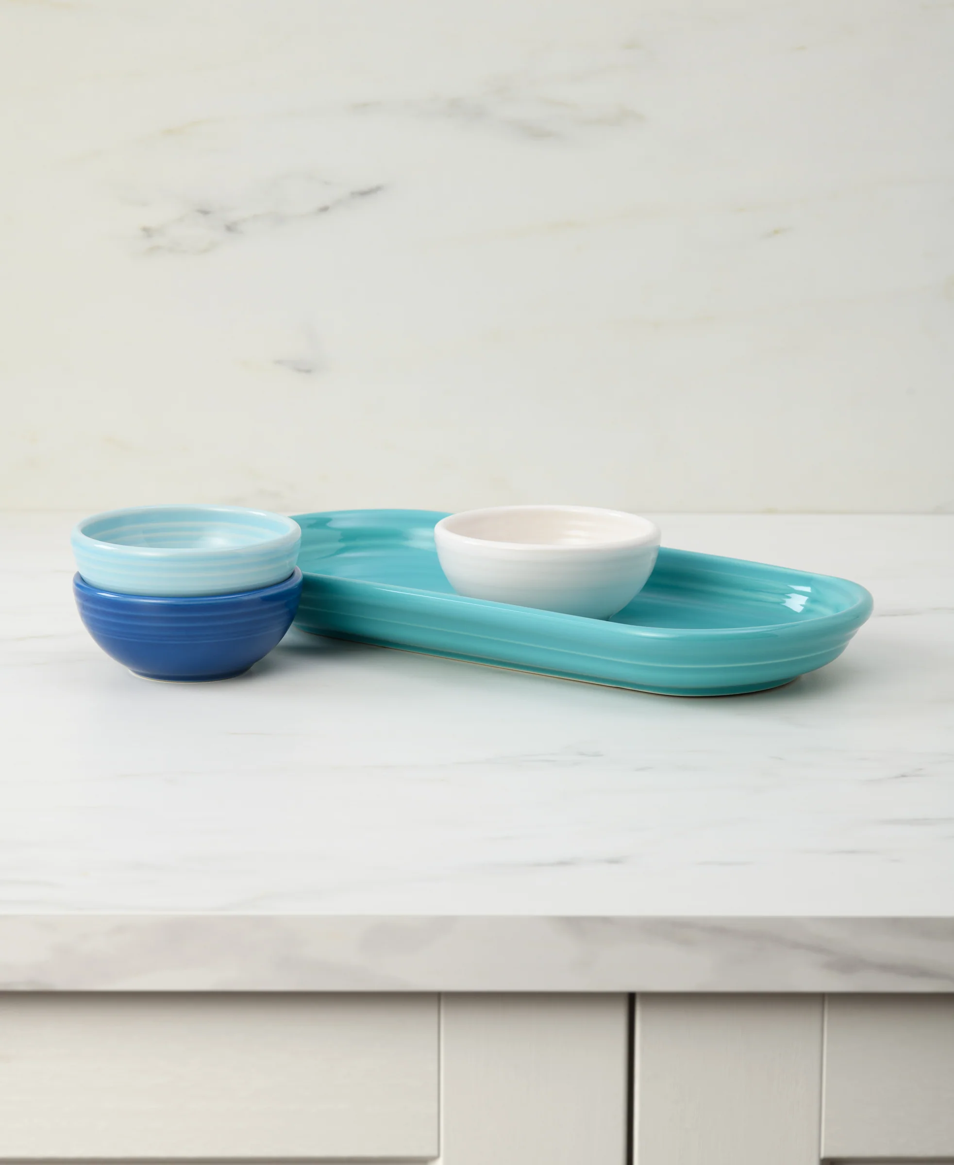 Coastal Blues Mixed Colors 4-Piece Condiment Set - Image 2