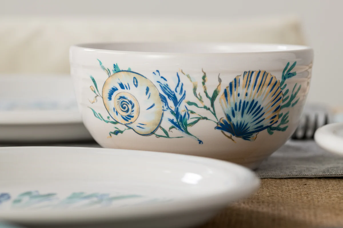 New Retired Coastal Shores Bistro Coupe 5 1/2 Inch Cereal Bowl 22 OZ - Image 2