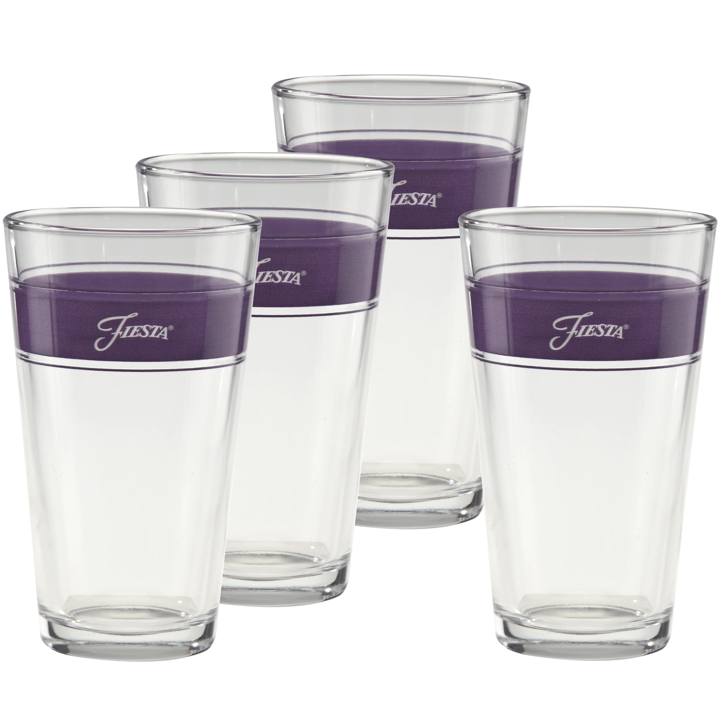 Lavender 16 oz. Frame Cooler Glass - Set of 4
