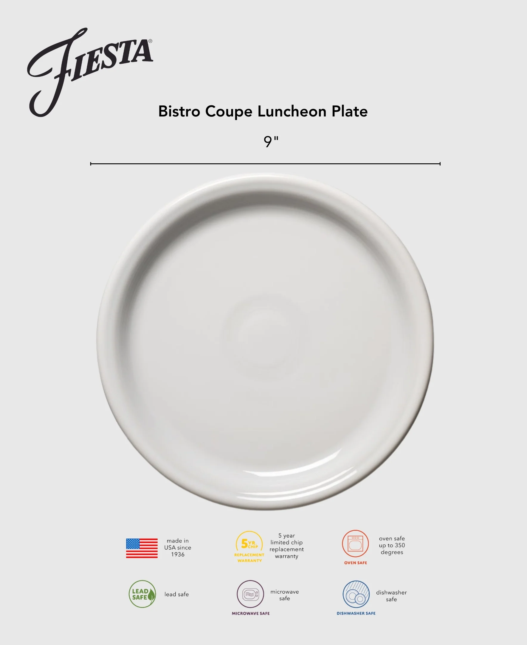 Lavender Bistro Coupe 9 Inch Luncheon Plate - Image 2