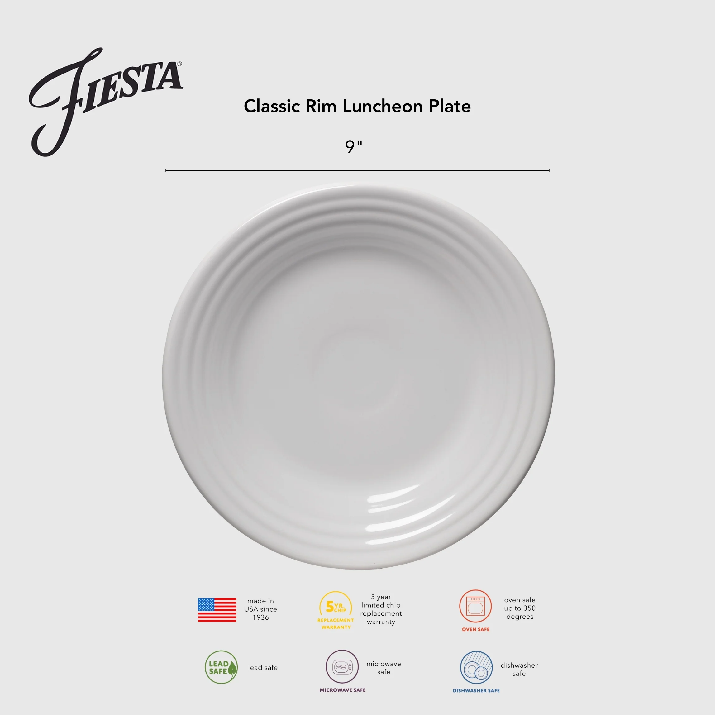 Lavender Classic Rim 9 Inch Luncheon Plate - Image 2