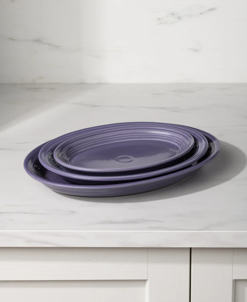Lavender 13 5/8 Inch Large Oval Serving Platter - Image 2