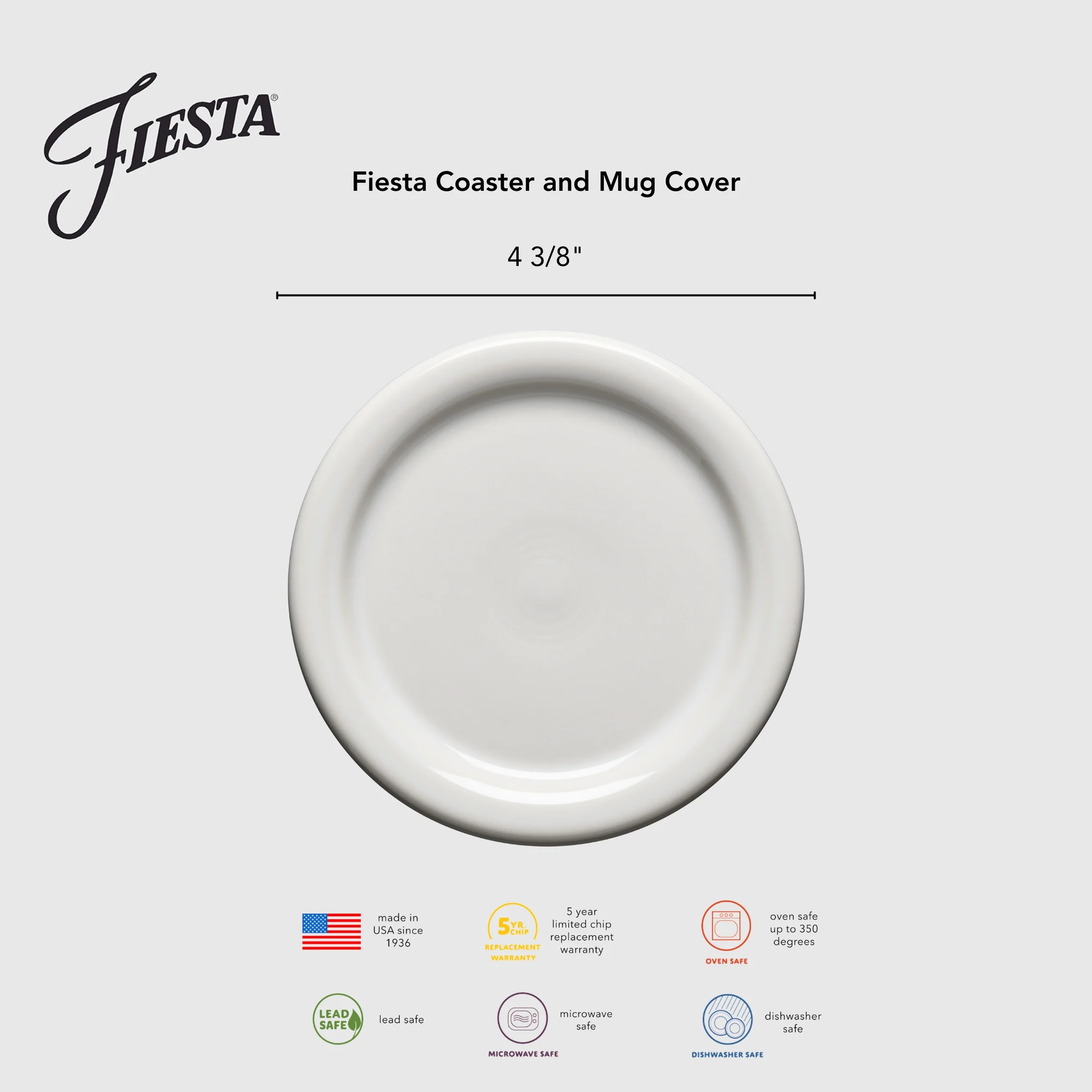 Lavender Fiesta 4 3/8 Inch Coaster and Mug Cover - Image 2