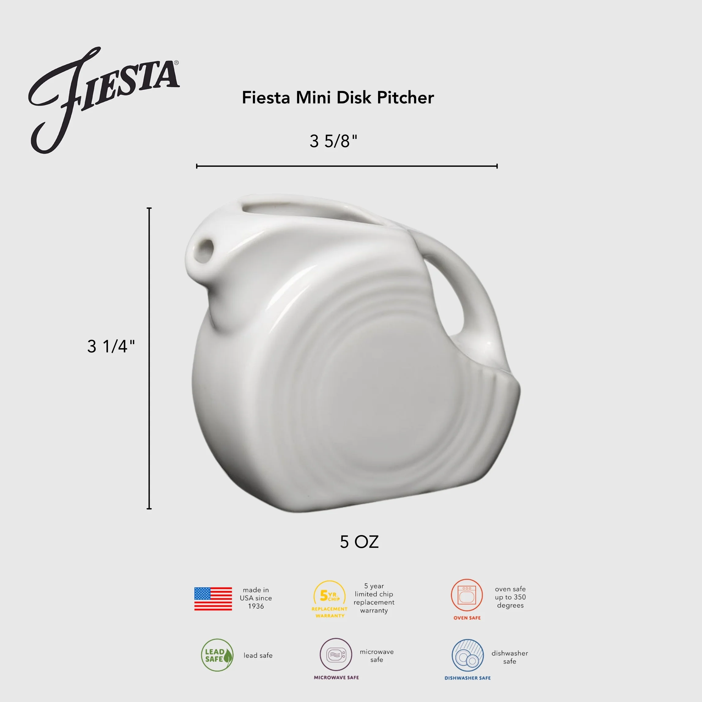 Lavender 5 OZ Mini Disk Pitcher - Image 3