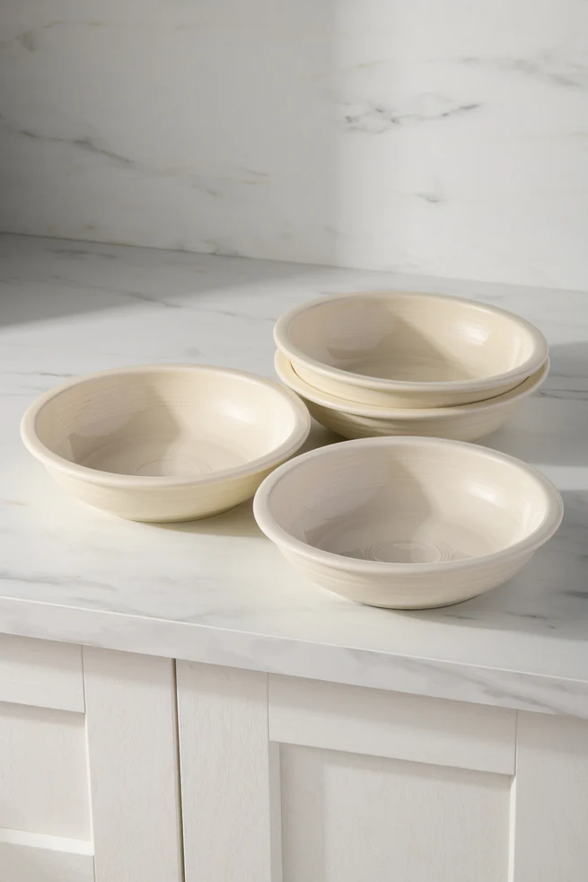 Linen Set of 4 Classic Rim 8 3/8-Inch 34OZ Pasta Bowls - Image 2