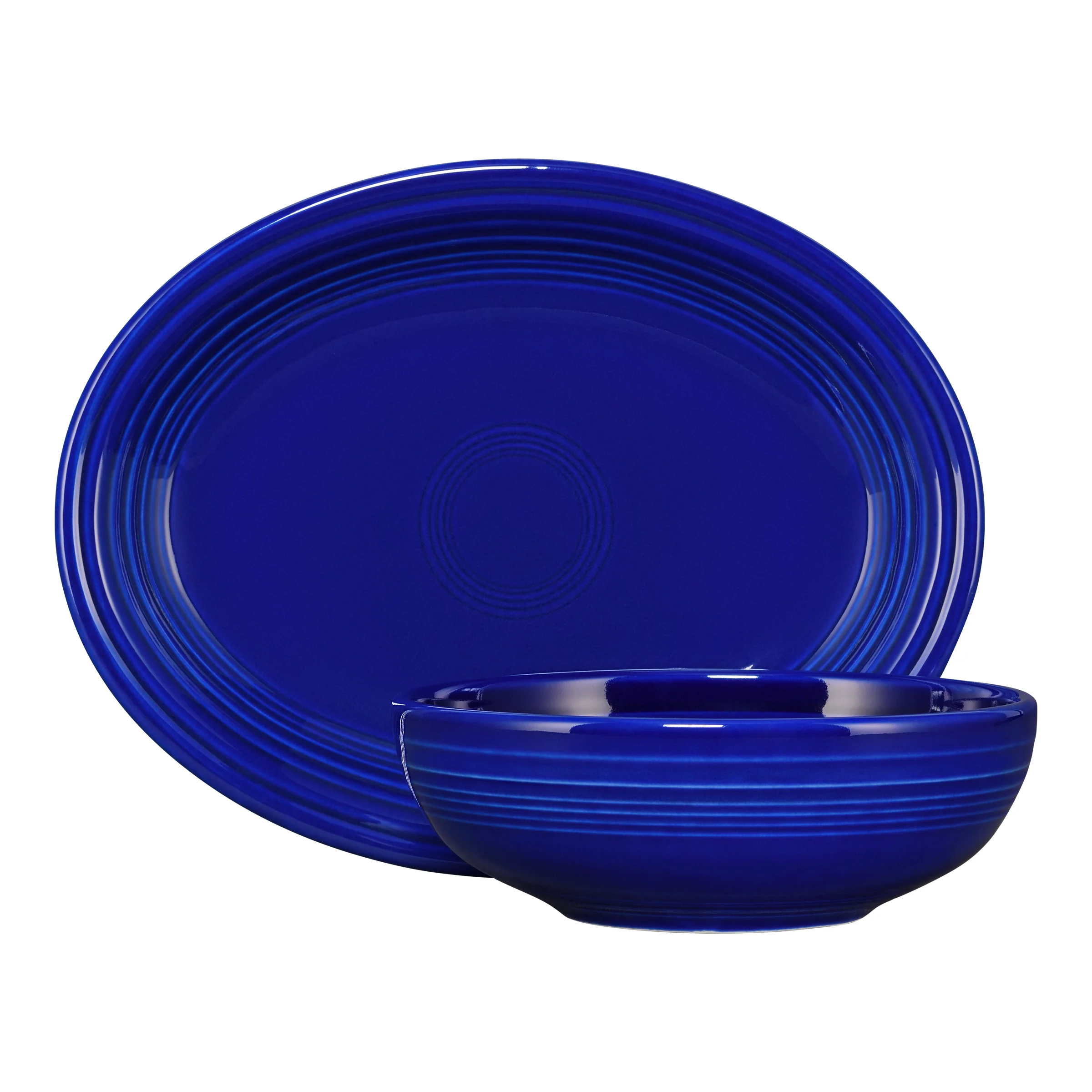 New Retired 2-Piece Serve Set 11 5/8 Inch Oval Platter & 38 OZ Bistro Bowl - Image 2