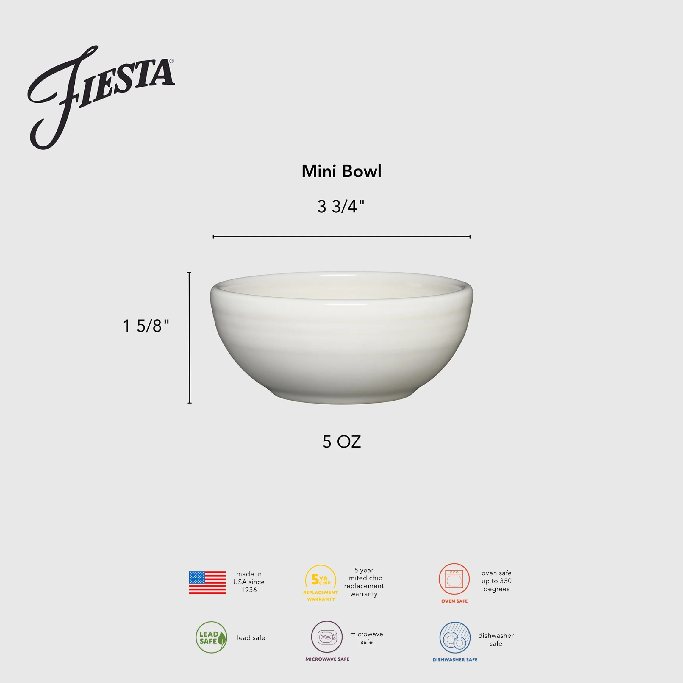 Fiesta 3 3/4 Inch Mini Bowl 5 OZ - Image 3