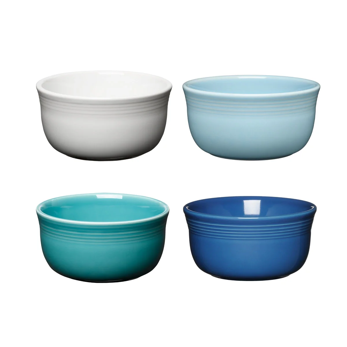 Mixed Coastal Blues All-Purpose 6-Inch 28OZ Gusto Bowls, Set of 4 - Image 3