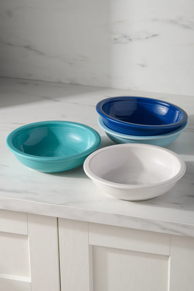 Mixed Coastal Blues Classic Rim 8 3/8-Inch 34OZ Pasta Bowls, Set of 4 - Image 2