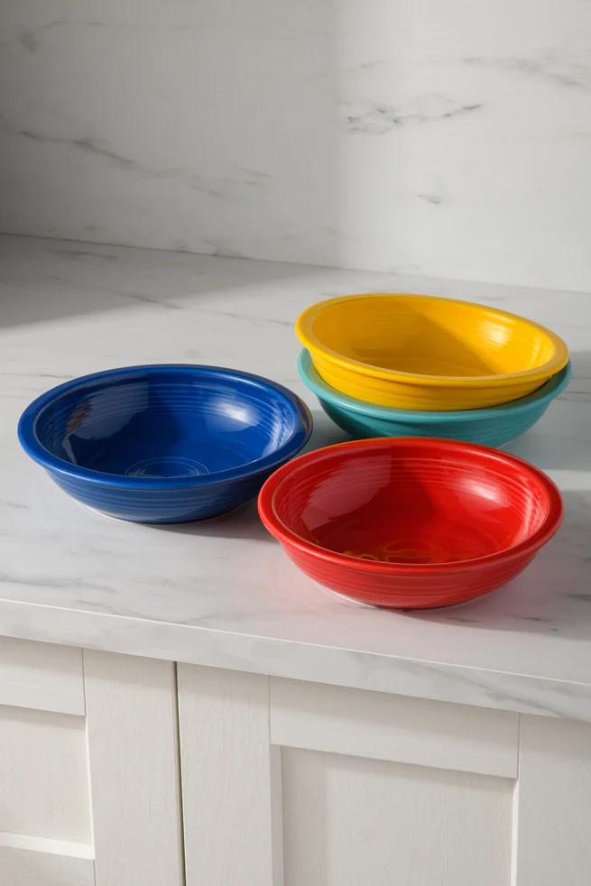 Mixed Vibrant Classic Rim 8 3/8-Inch 34OZ Pasta Bowls, Set of 4 - Image 2