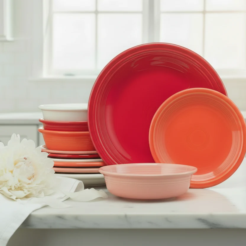 Mixed Sunset Horizon Classic Rim 12-Piece Dinnerware Set, Service for 4 - Image 3