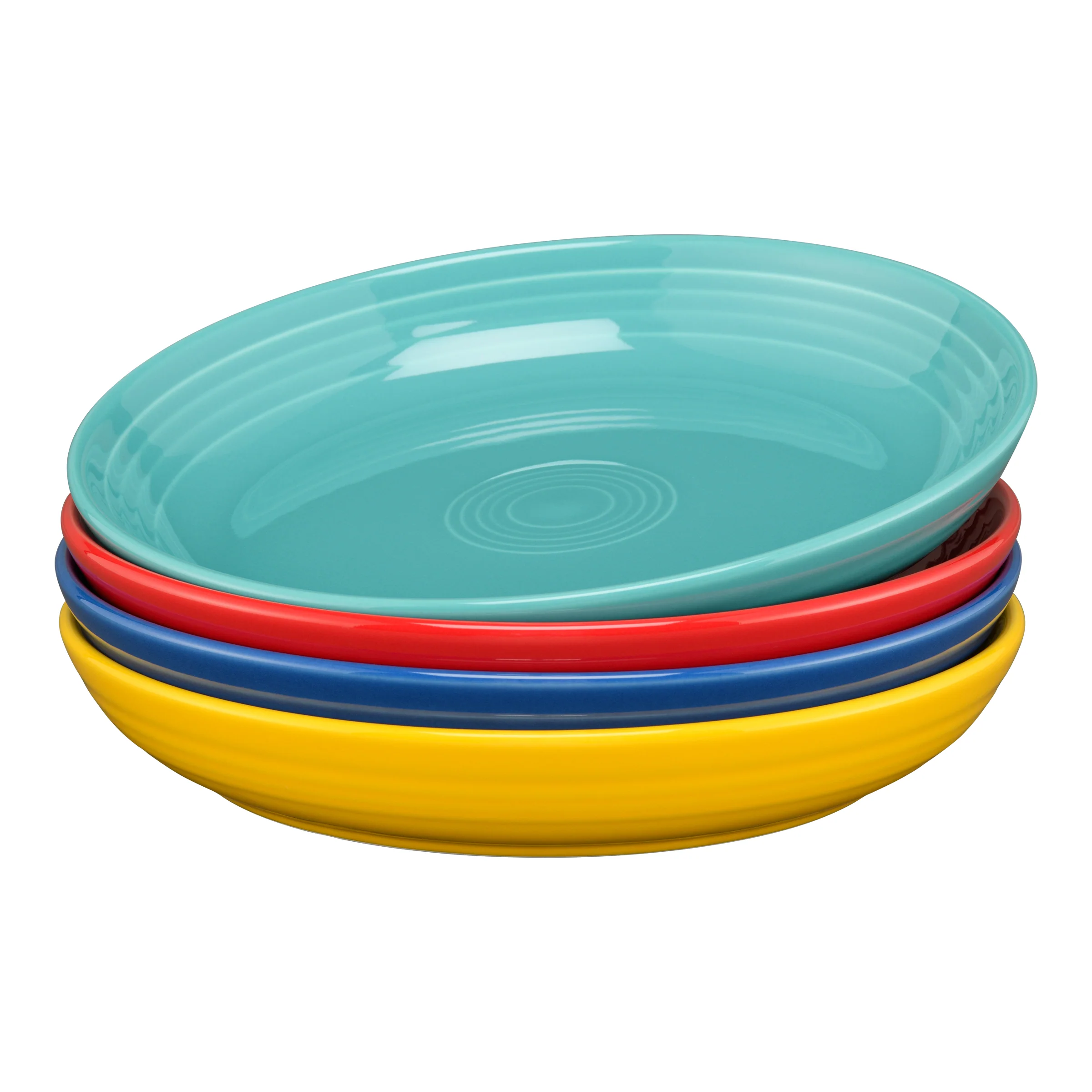 Mixed Vibrant Coupe 8 1/2 Inch Luncheon Bowl 26 OZ, Set of 4