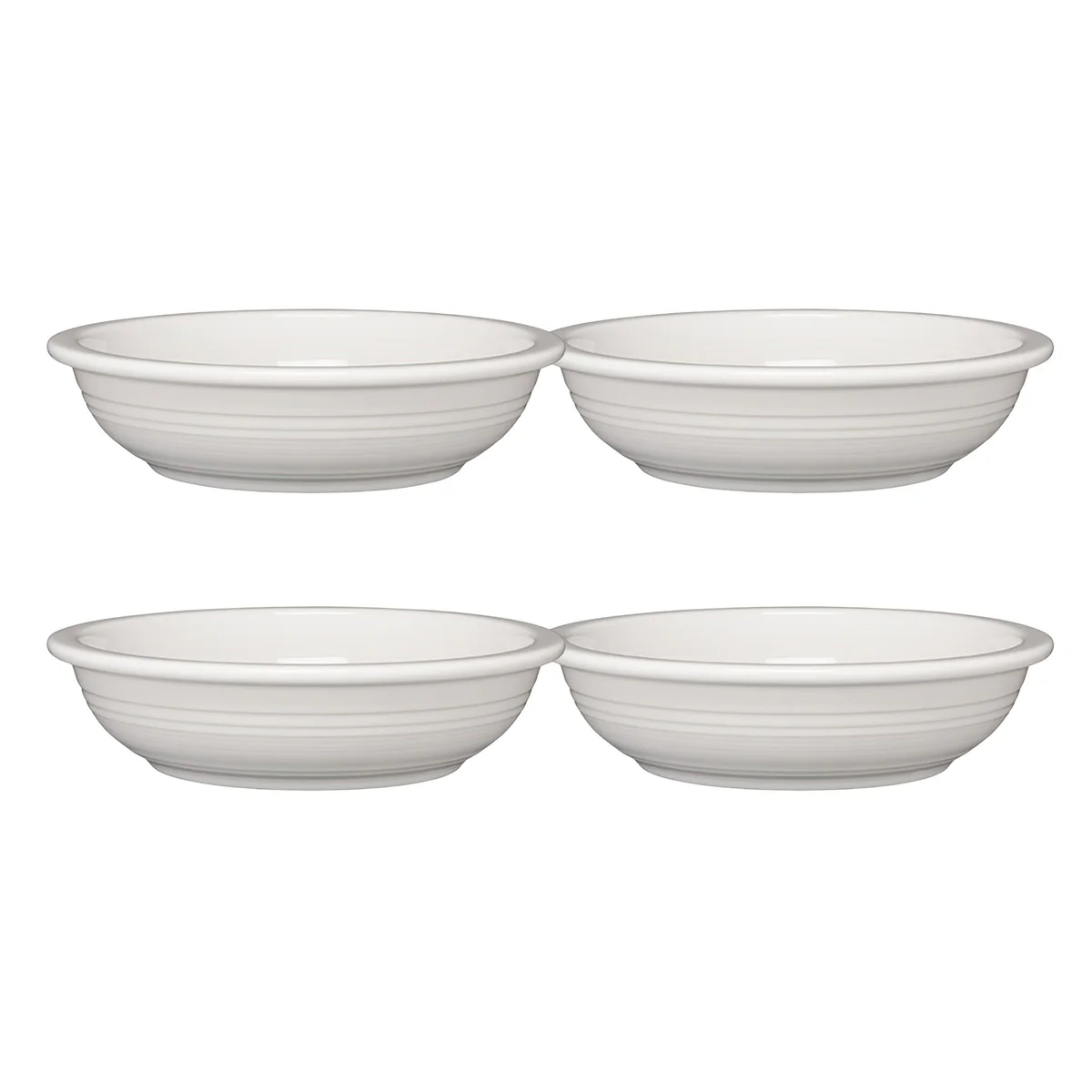 White Set of 4 Classic Rim 8 3/8-Inch 34OZ Pasta Bowls