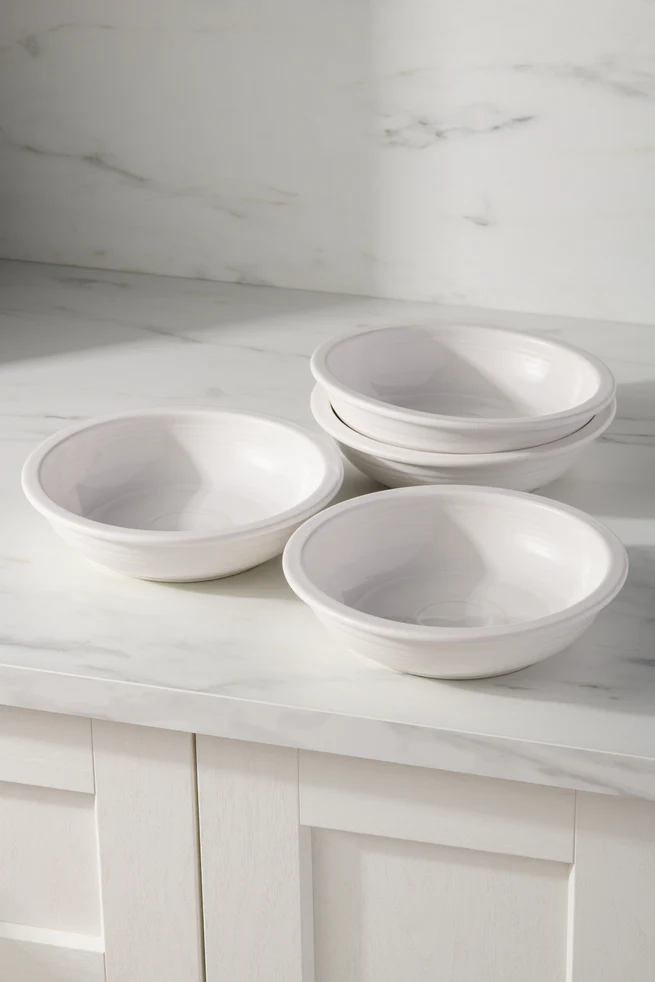 White Set of 4 Classic Rim 8 3/8-Inch 34OZ Pasta Bowls - Image 2