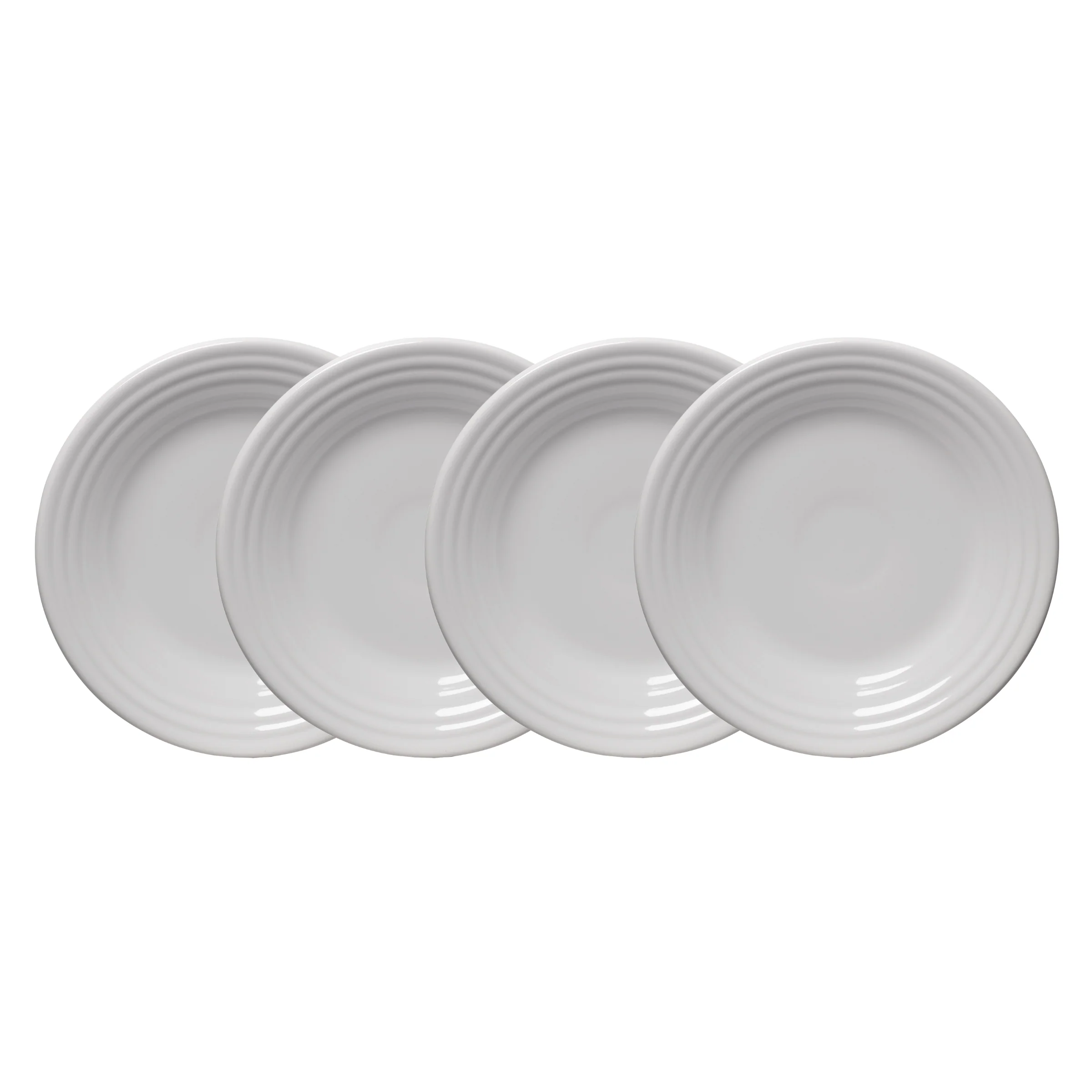 White Classic Rim 9 Inch Luncheon Plate, Set of 4