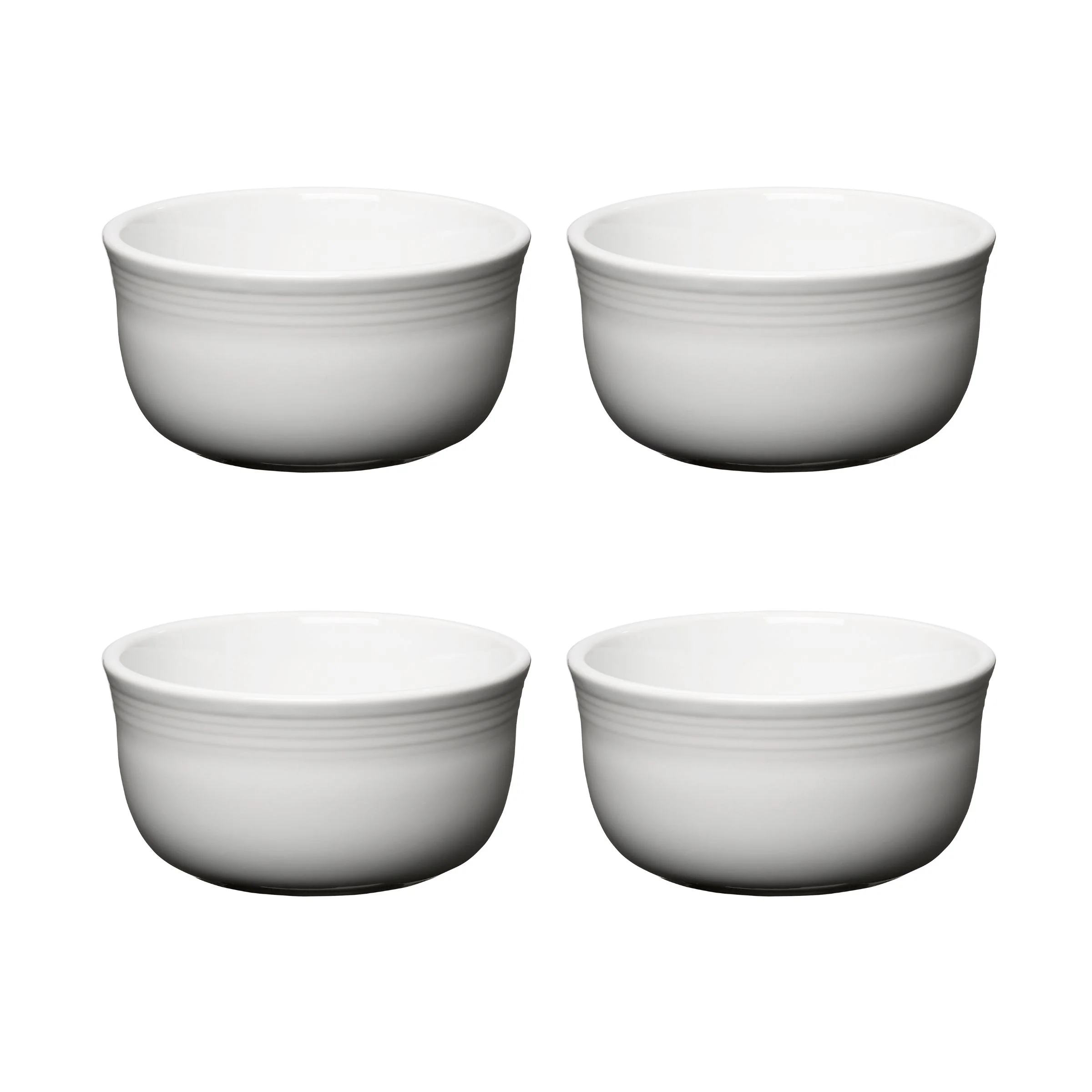 White Set of 4 All-Purpose 6-Inch 28OZ Gusto Bowls