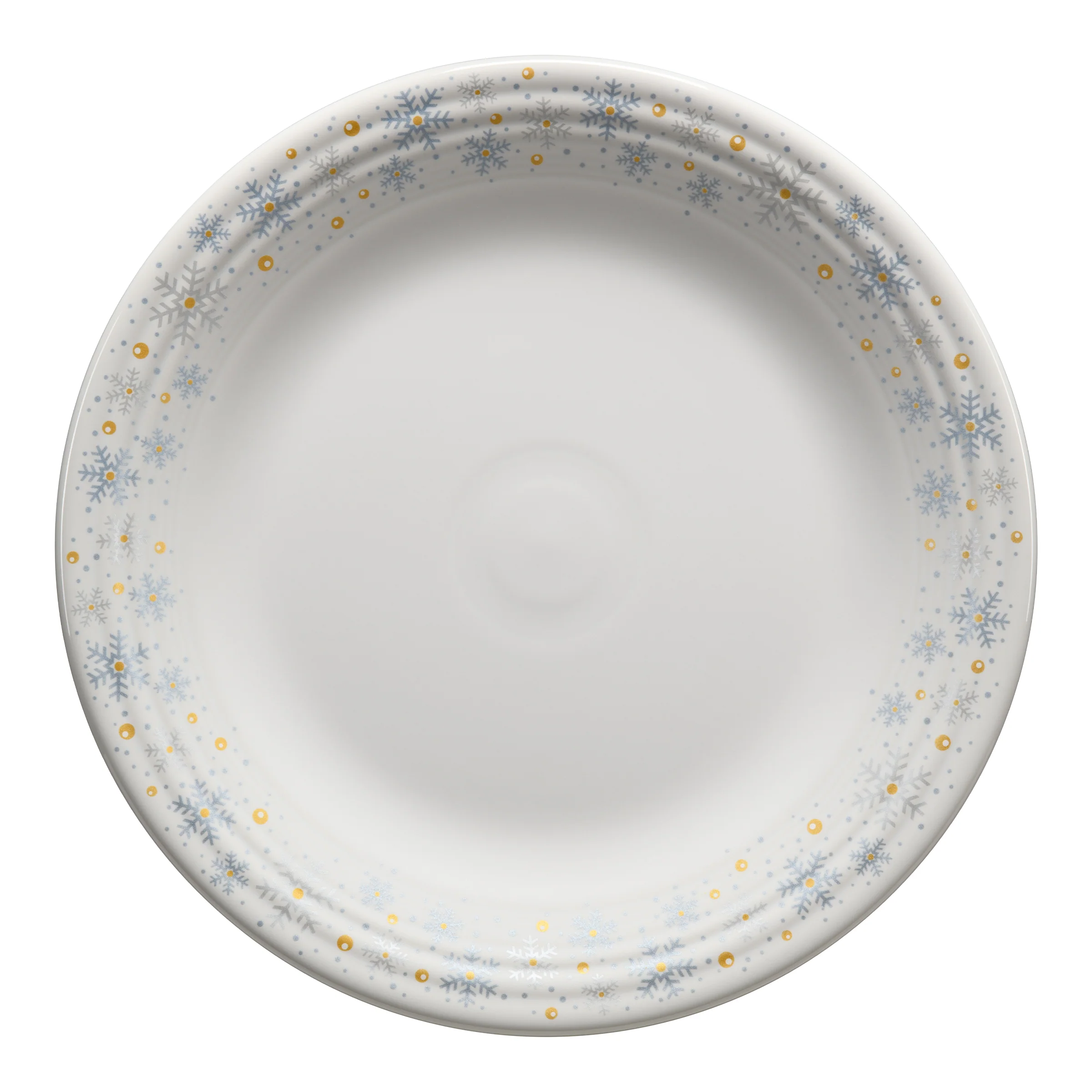 White Snowflake Classic Rim 10 1/2 Inch Dinner Plate