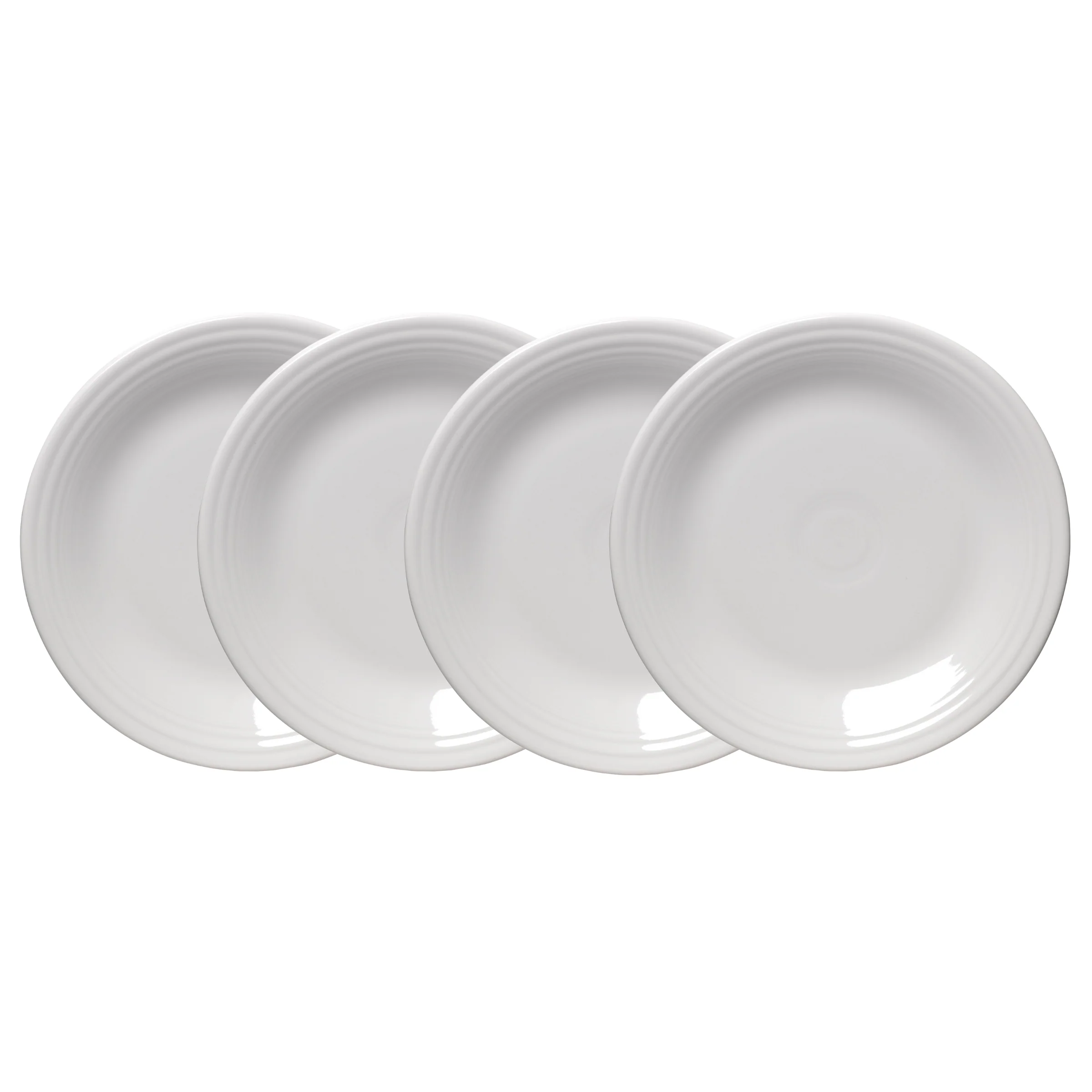 White Classic Rim 10 1/2 Inch Dinner Plate, Set of 4
