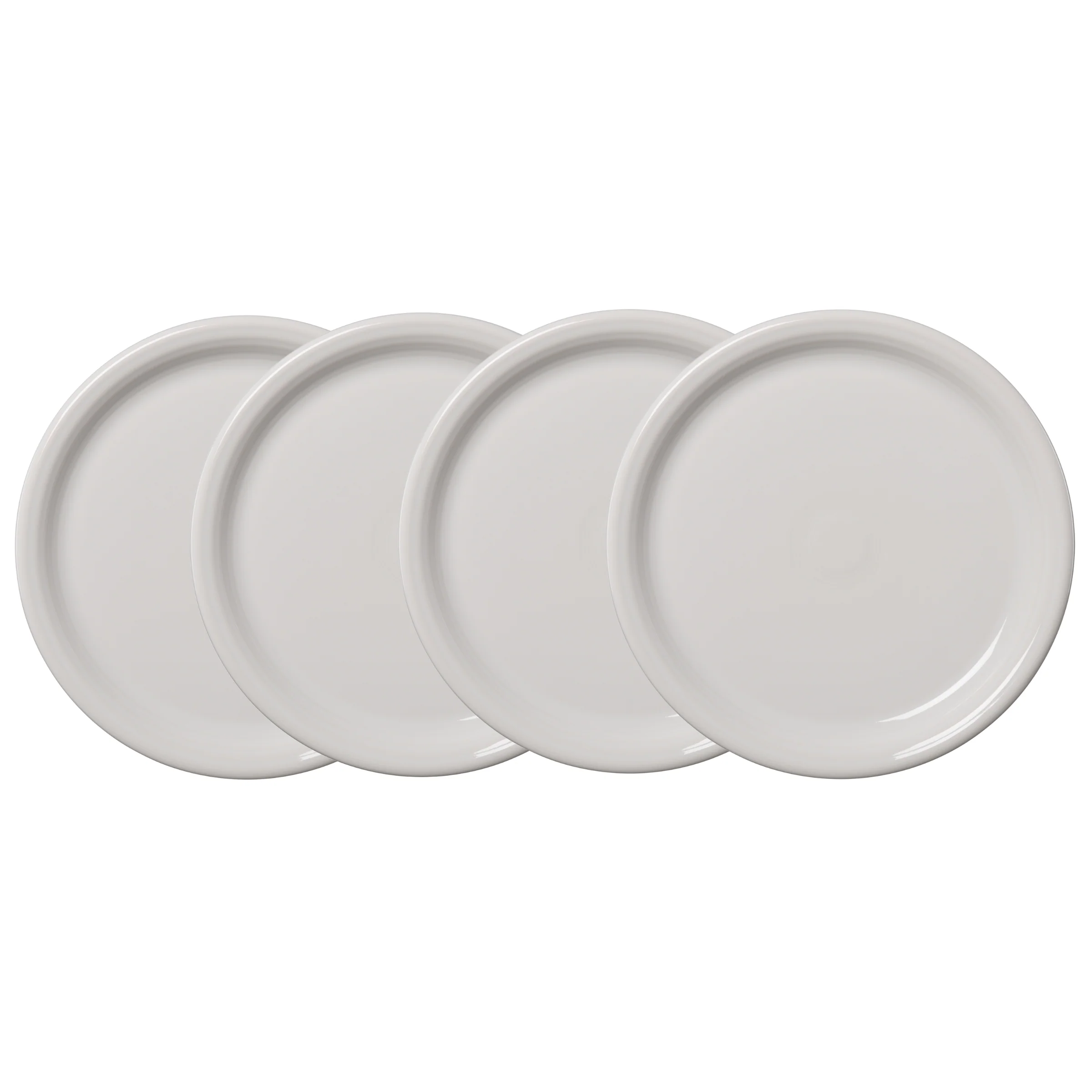 White Bistro Coupe 10 1/2 Inch Dinner Plate, Set of 4
